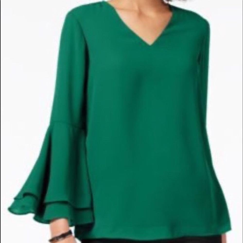 Alfani Women's Emerald Green Blouse- Top